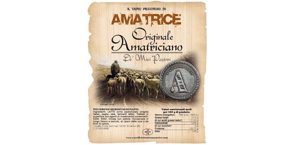 L'AMATRICIANO • Etichetta Originale Amatriciano “de’ miei pastori”